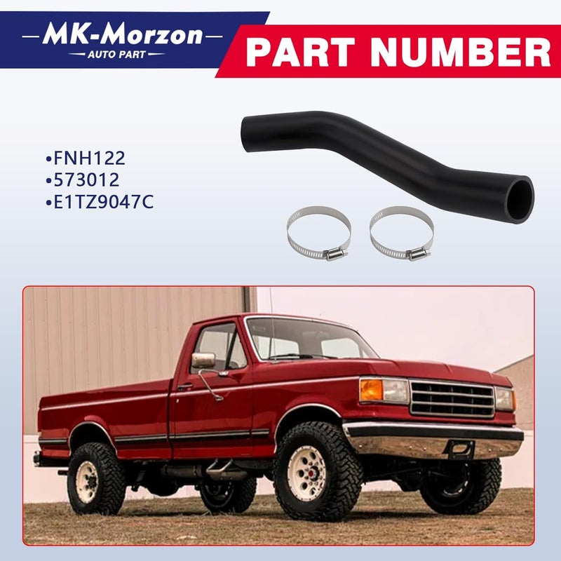 MK-Morzon Fuel Filler Hose Compatible with 1981-1989 Ford F-100 150 250 350 Replaces# FNH122 573-012 E1TZ9047C - Image 2